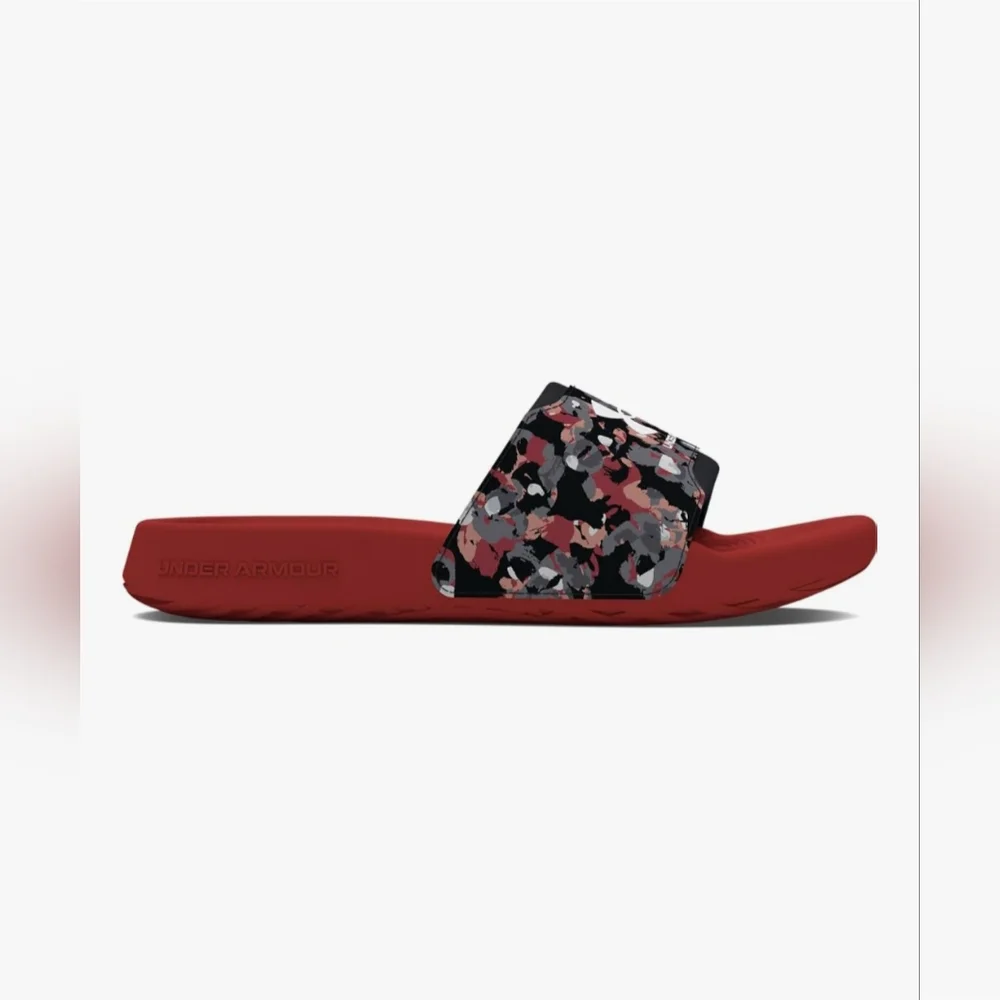 Under Armour UA Ignite Select Slides Men's Summer Red Camo Size 9 NWT *under*